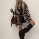 cardigan/kimono con cintura e frange aladin